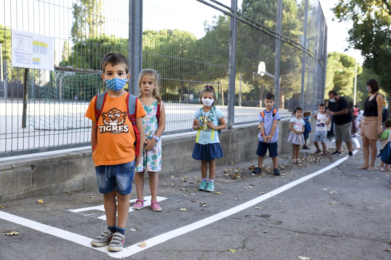 1er dia d'escola després de sis mesos al CEIP Gerbert d'Orlhac. Foto: Bernat Millet.