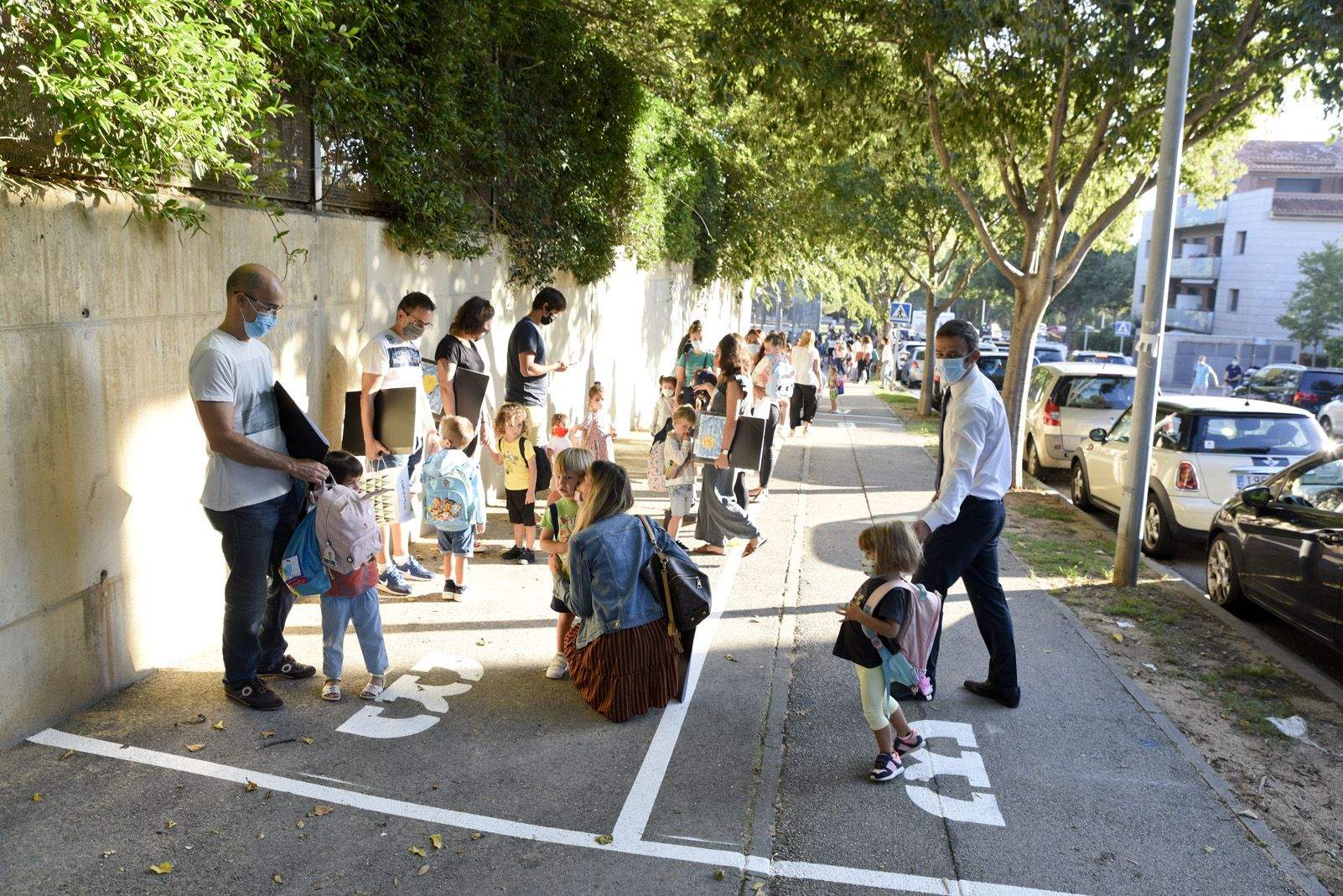 1er dia d'escola després de sis mesos al CEIP Gerbert d'Orlhac. Foto: Bernat Millet.
