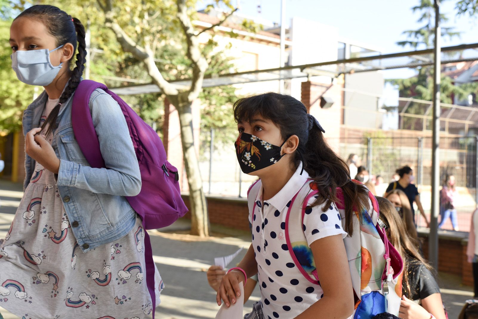 1er dia d'escola després de sis mesos a l'Escola Joan Maragall. Foto: Bernat Millet.