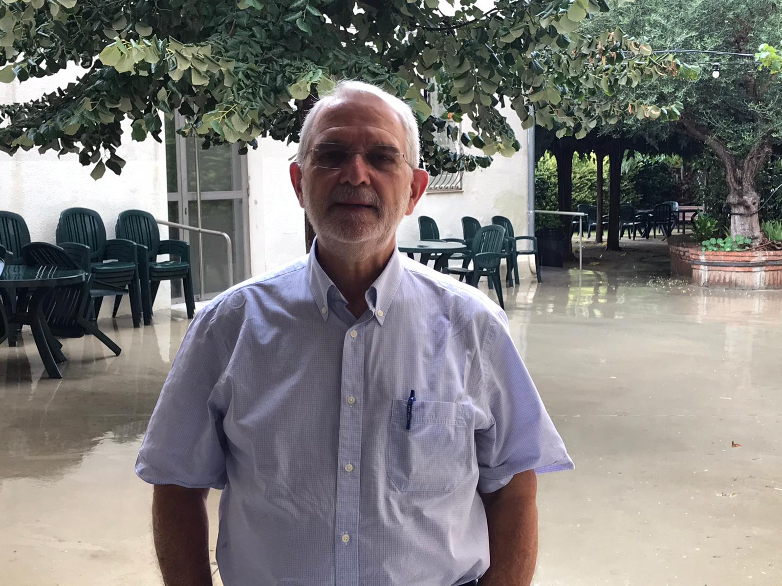 Joan Cortadellas a la Llar d'Avis de la Parròquia. FOTO: Ferran Mitjà