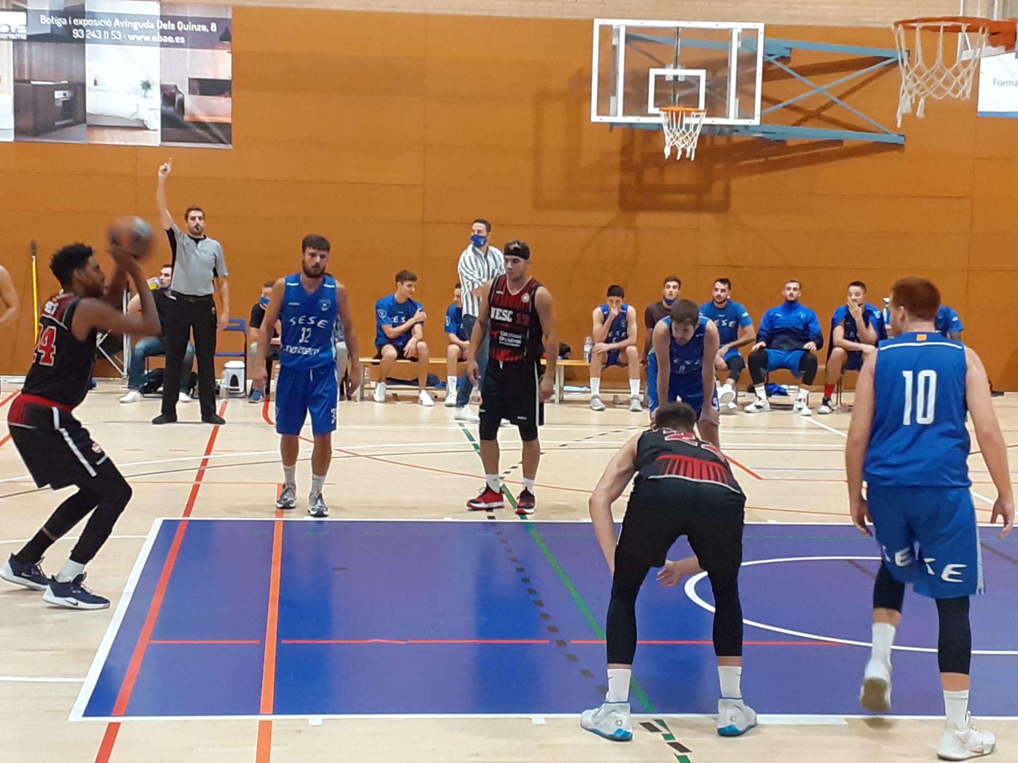 Alexandre Ndoye, amb 16 punts, va ser el màxim anotador de la UESC. FOTO: Cedida