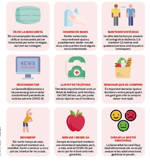 Consells contra la Covid-19 per a la gent gran