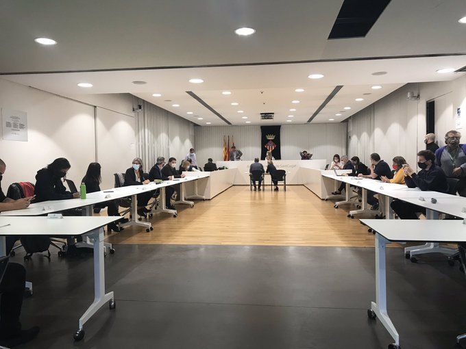 Ple municipal extraordinari per condemnar la inhabilitació de Torra. FOTO: Ferran Mitjà