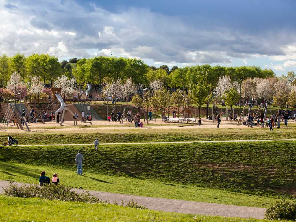 El parc Central i el parc del Turó de Can Mates. FOTO: Ajuntament de Sant Cugat.