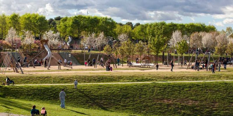 El parc Central i el parc del Turó de Can Mates. FOTO: Ajuntament de Sant Cugat.