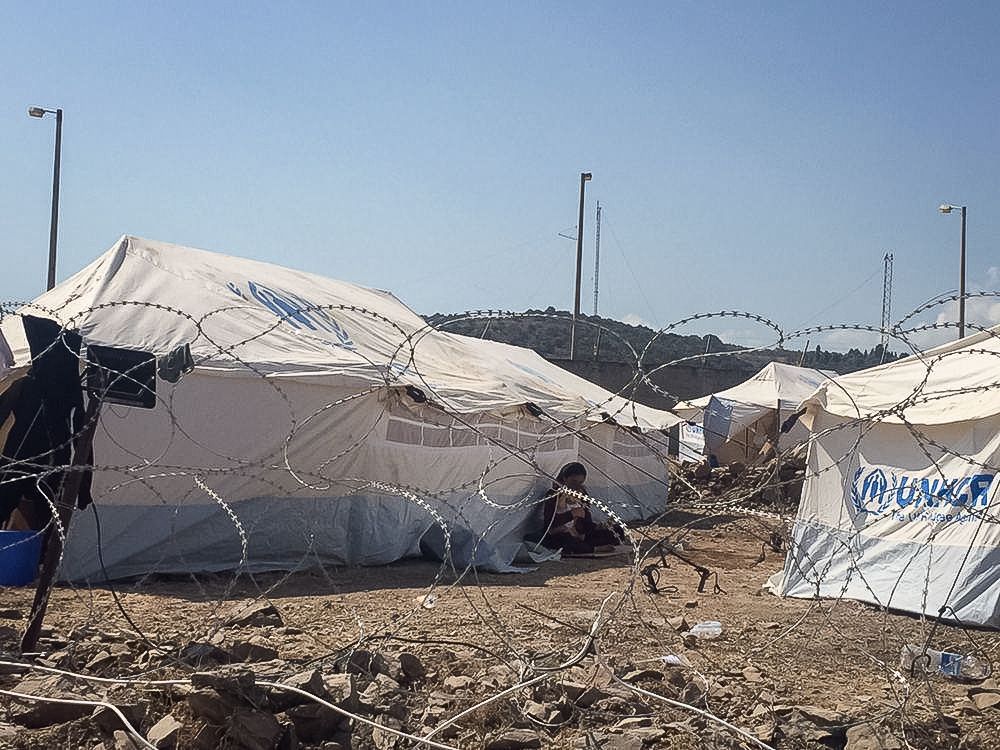El camp de refugiats de Mòria abans de l'incendi. FOTO: Cedida