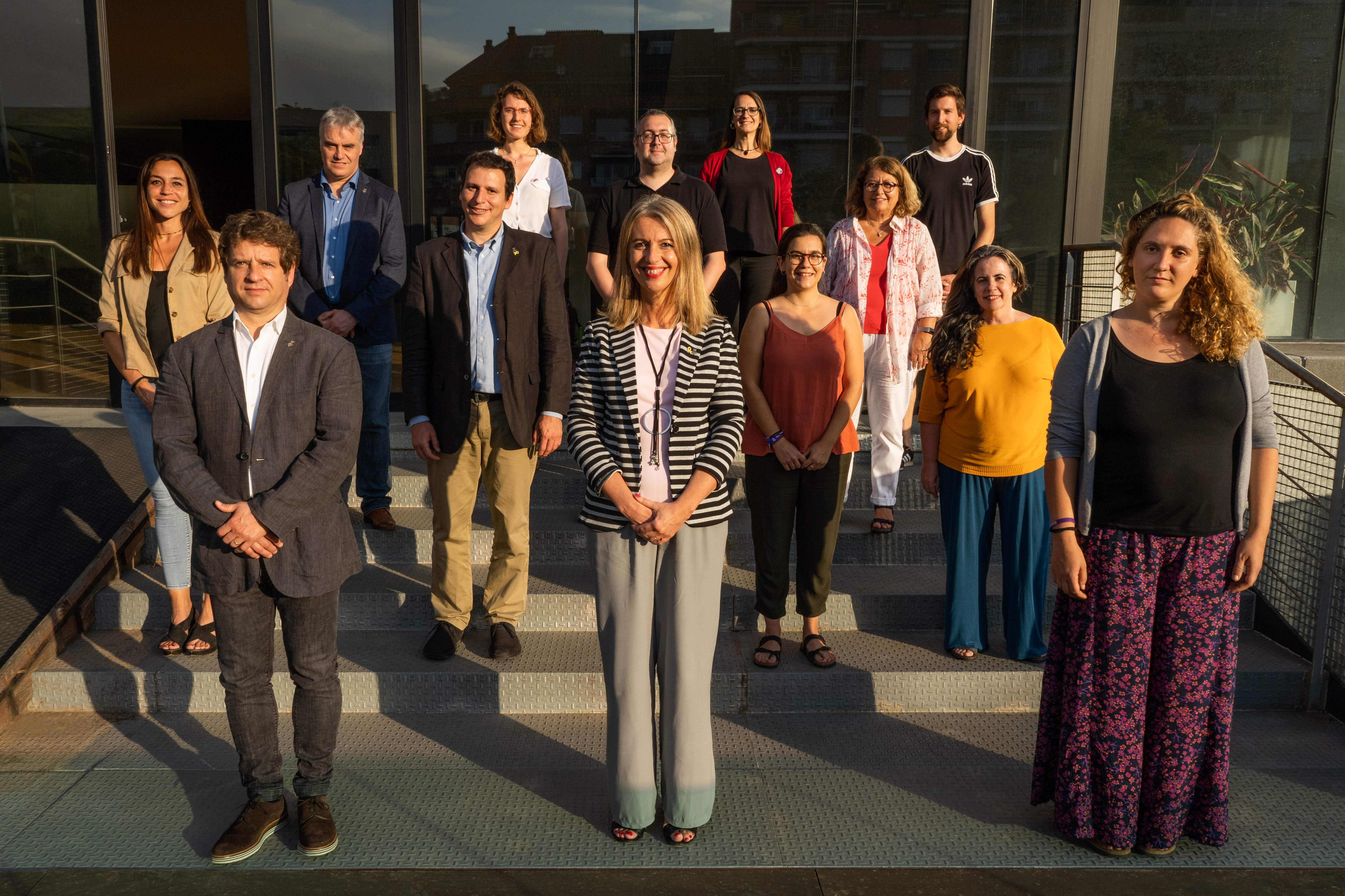 L'equip de govern amb l'alcaldessa, Mireia Ingla FOTO: Cedida