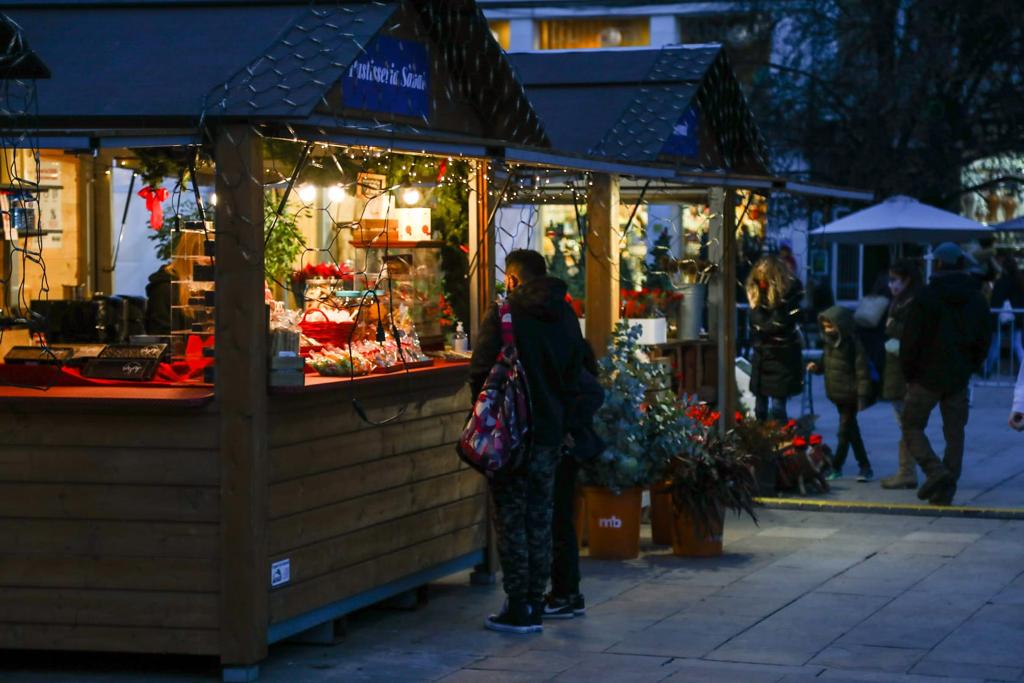 La Fira de Nadal de Sant Cugat, a la plaça d'Octavià. FOTO: Lali Puig