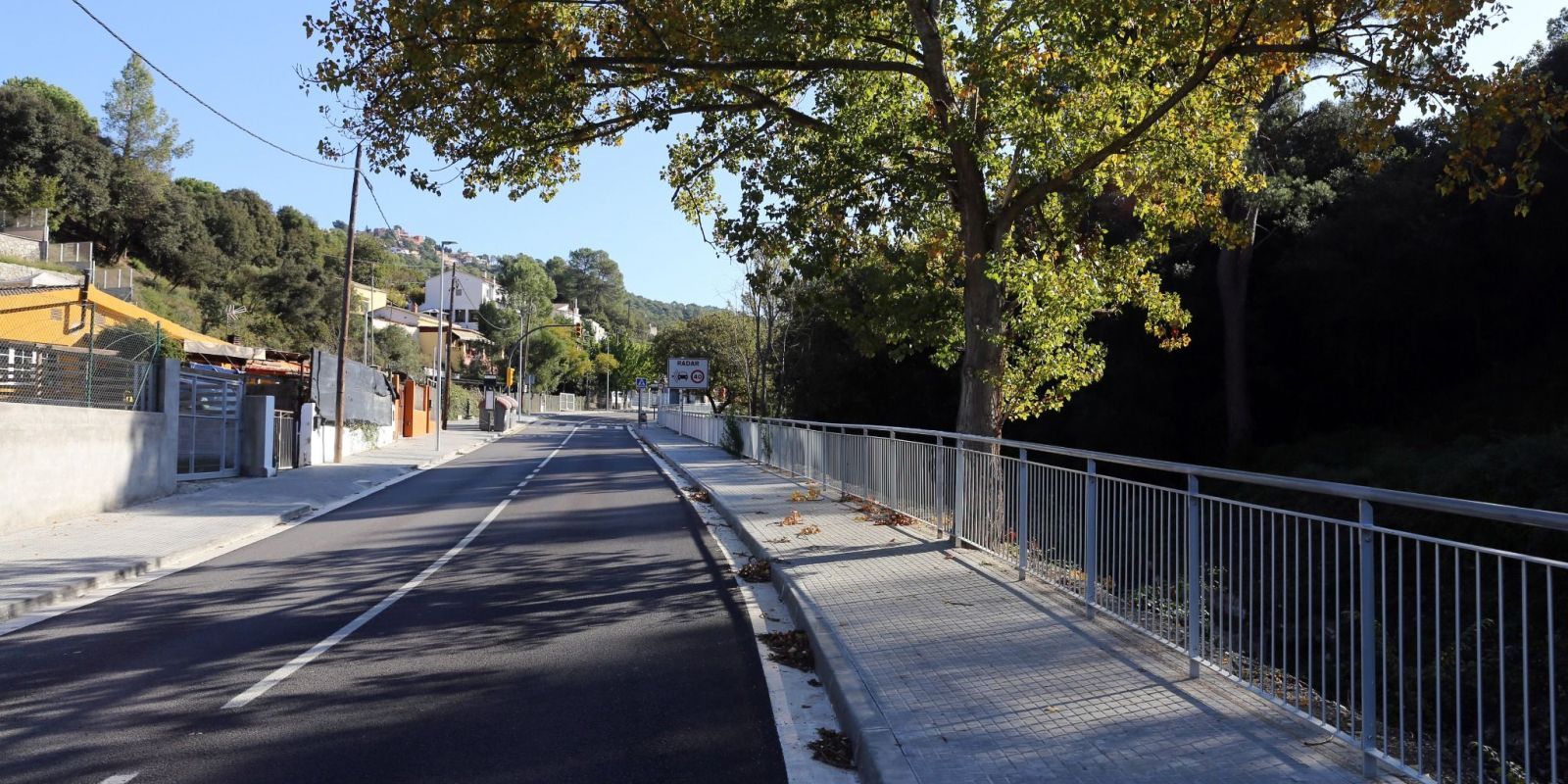 Les obres finalitzades a Can Borrull, a la carretera de Vallvidrera. FOTO: Cedida