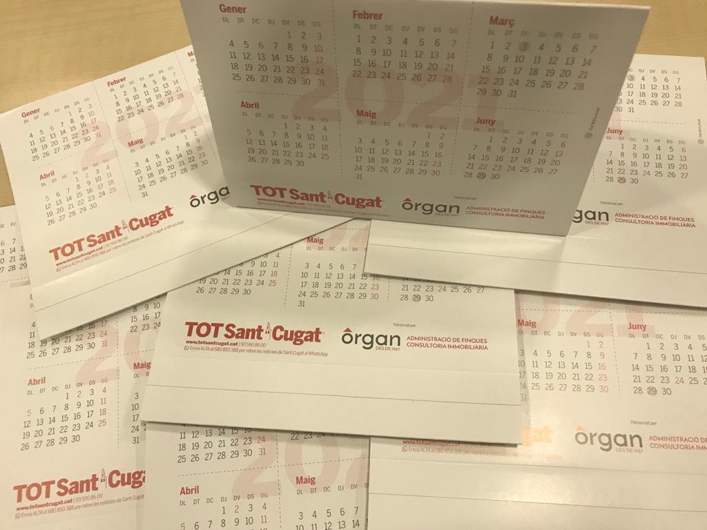 Calendari del 2021 del TOT Sant Cugat. FOTO: TOT Sant Cugat