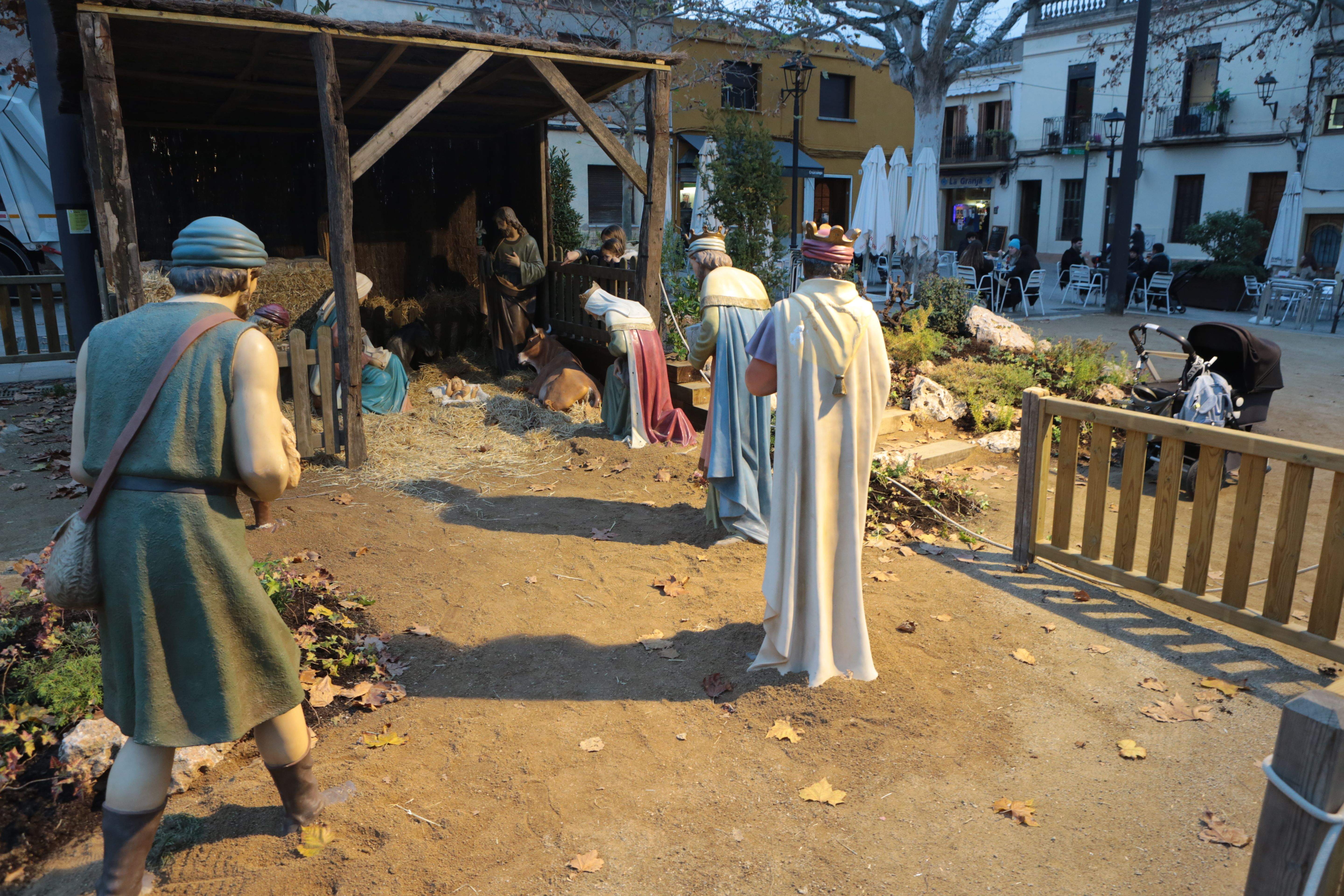 El Pessebre de la plaça de Barcelona és un dels més tradicionals i ha passat a ser el pessebre de Sant Cugat. FOTO: Artur Ribera