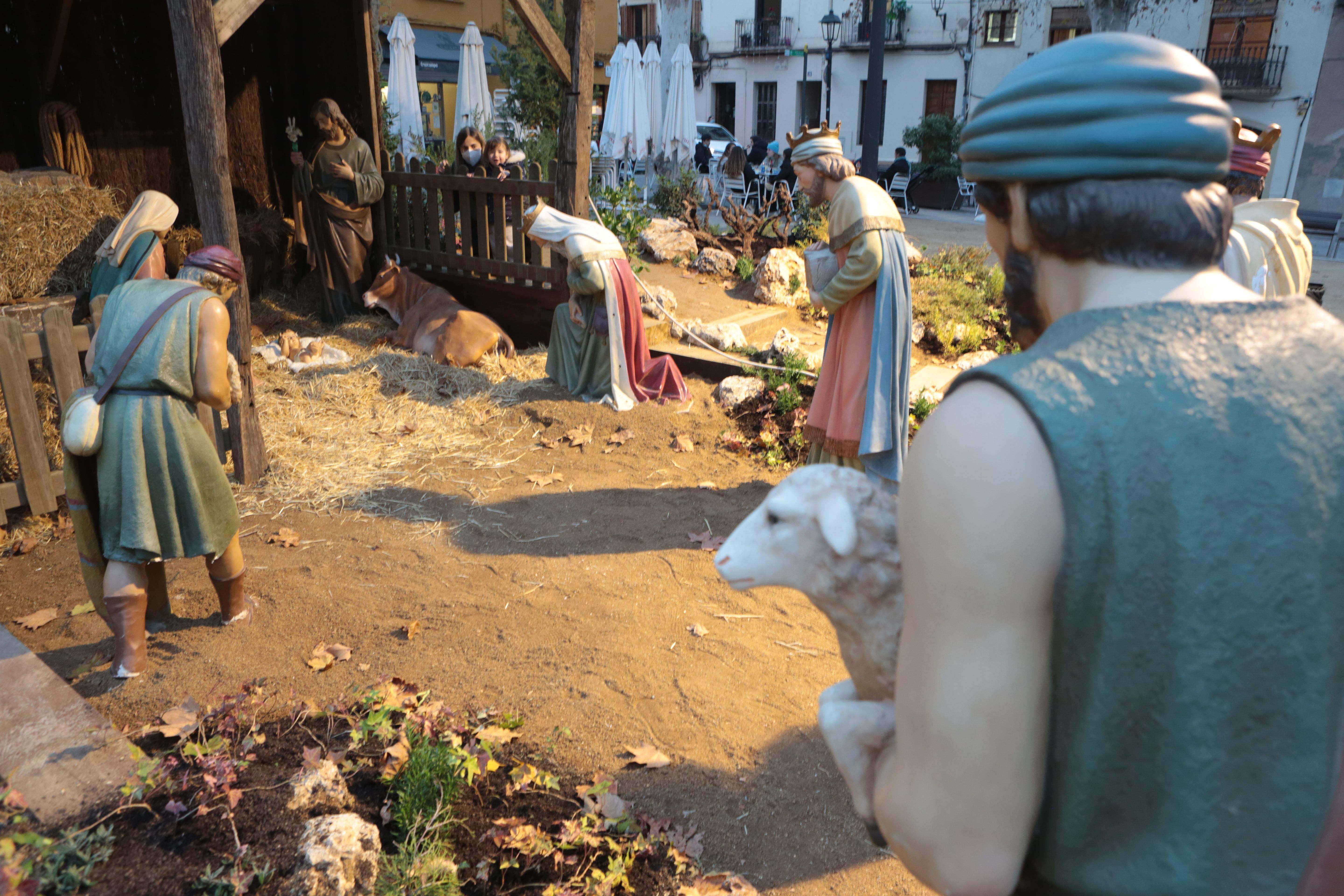 El Pessebre de la plaça de Barcelona és un dels més tradicionals i ha passat a ser el pessebre de Sant Cugat. FOTO: Artur Ribera