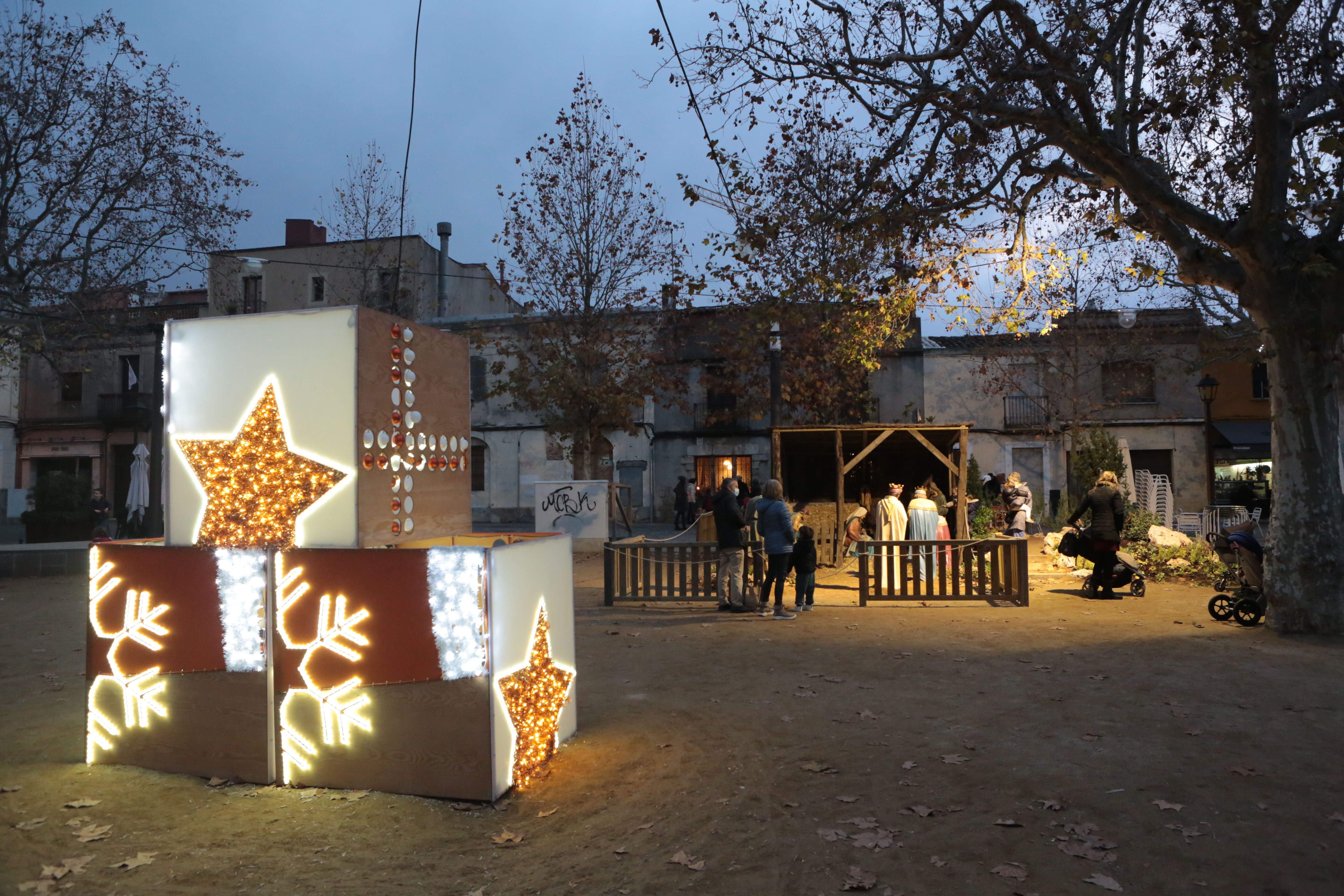 El Pessebre de la plaça de Barcelona és un dels més tradicionals i ha passat a ser el pessebre de Sant Cugat. FOTO: Artur Ribera