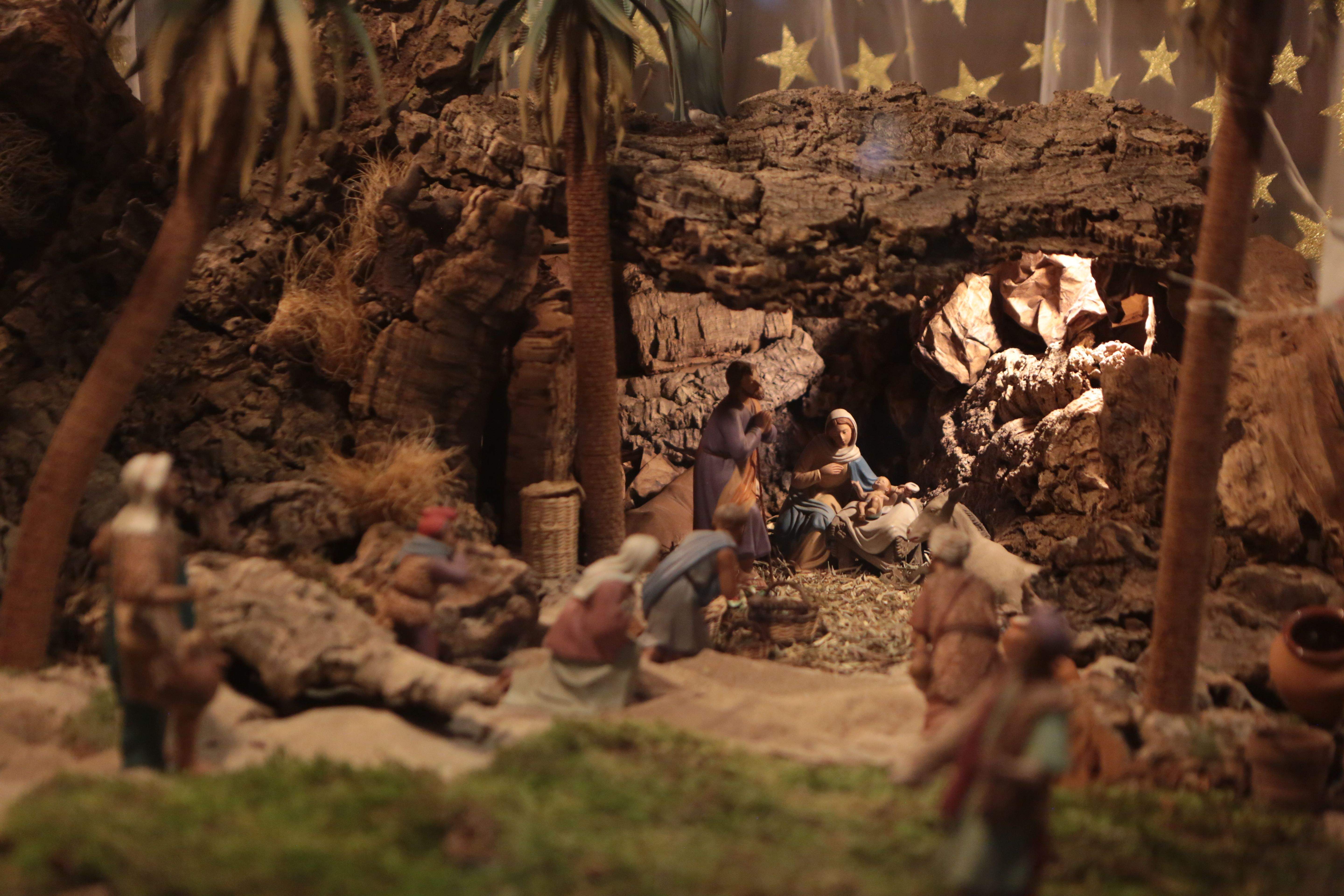 Pessebre a l’estanc Sagalés a la plaça de Barcelona. FOTO: Artur Ribera