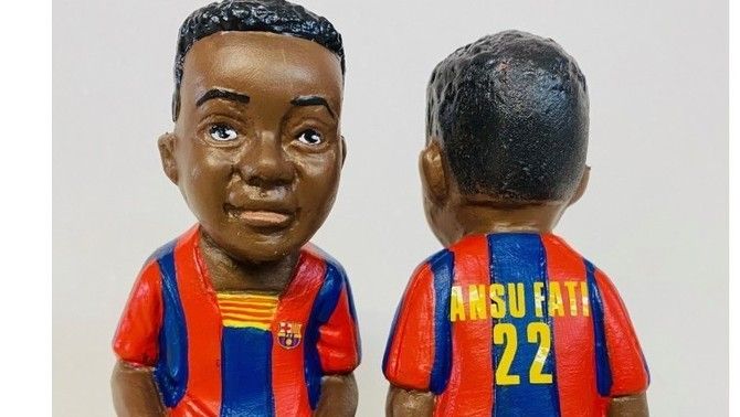 El caganer d'Ansu Fati. FOTO: Cedida