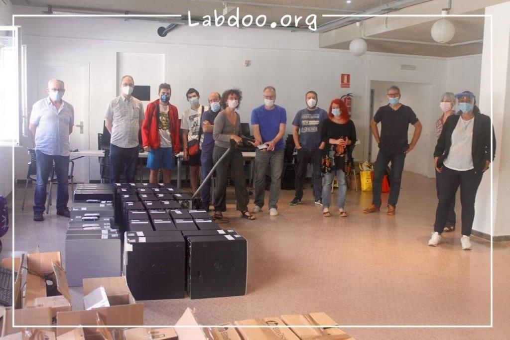 Equip de voluntaris Labdoo Sant Cugat. FOTO: Cedida