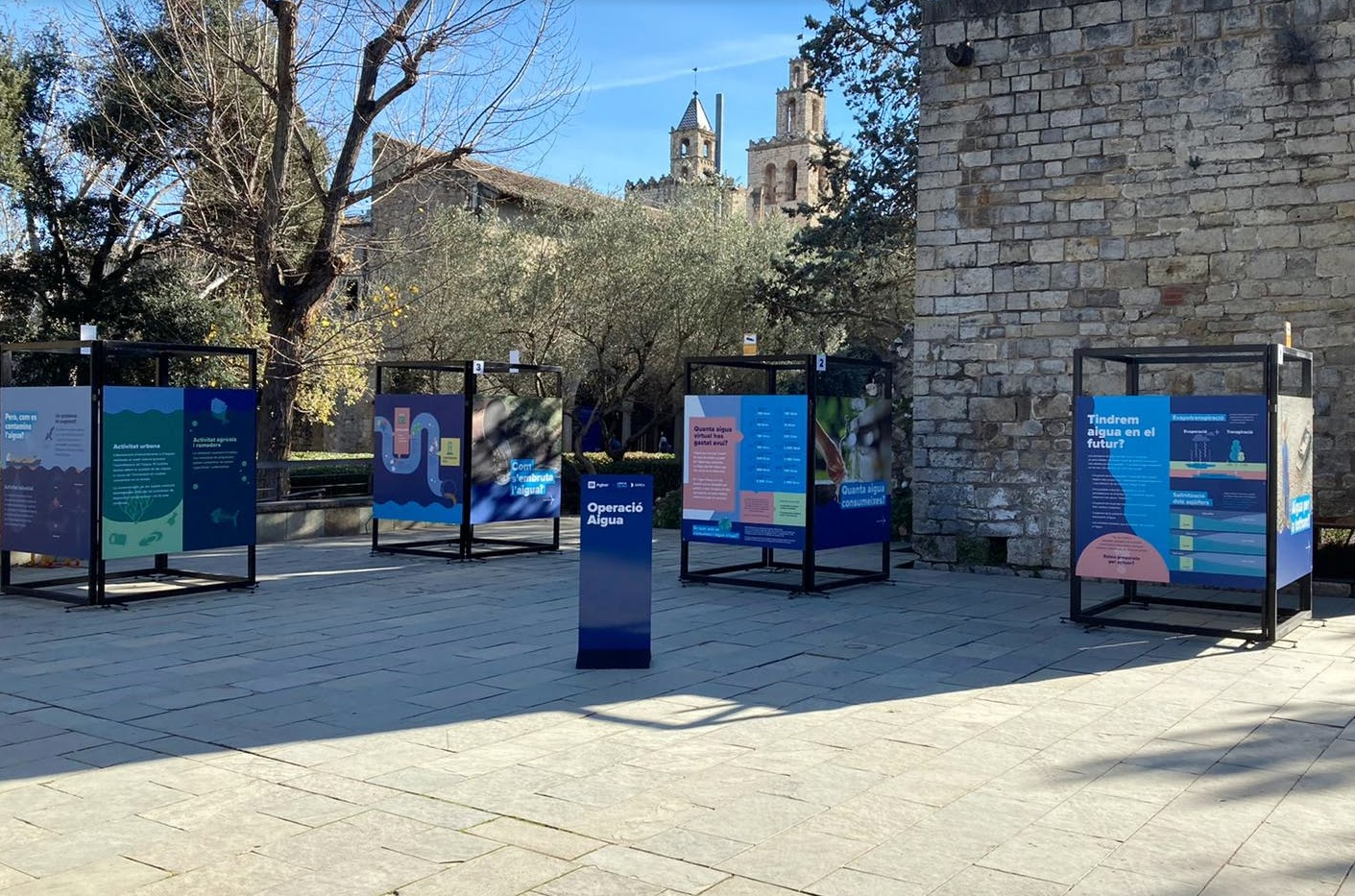 Exposició 'Operació Aigua' de Sorea, a la plaça Augusta: Cedida