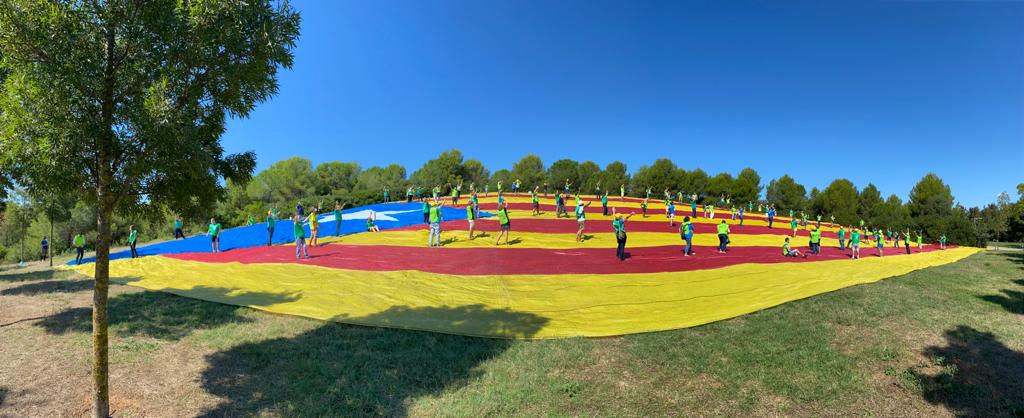 L’ANC va desplegar una estelada gegant durant la Diada Nacional de Catalunya