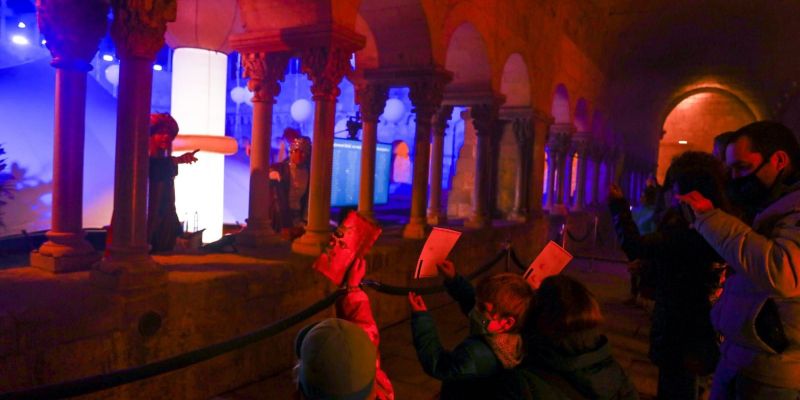 Els primers nens i nenes que han gaudit del campament reial. FOTO: Lali Puig