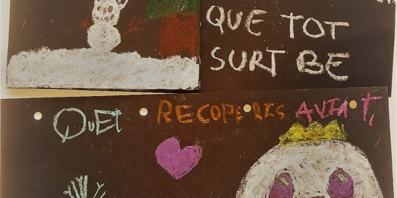 Algun dels dibuixos de l'Escola Joan Maragall