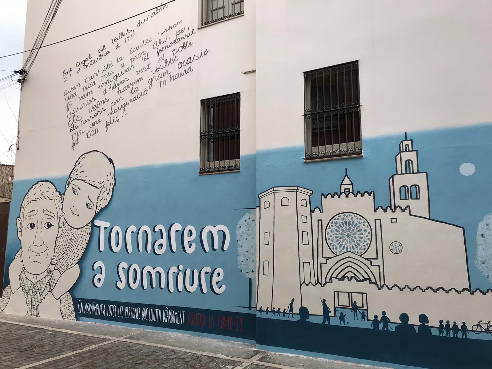 El Mural a la Llar d'Avis de la Parròquia. FOTO: TOT Sant Cugat