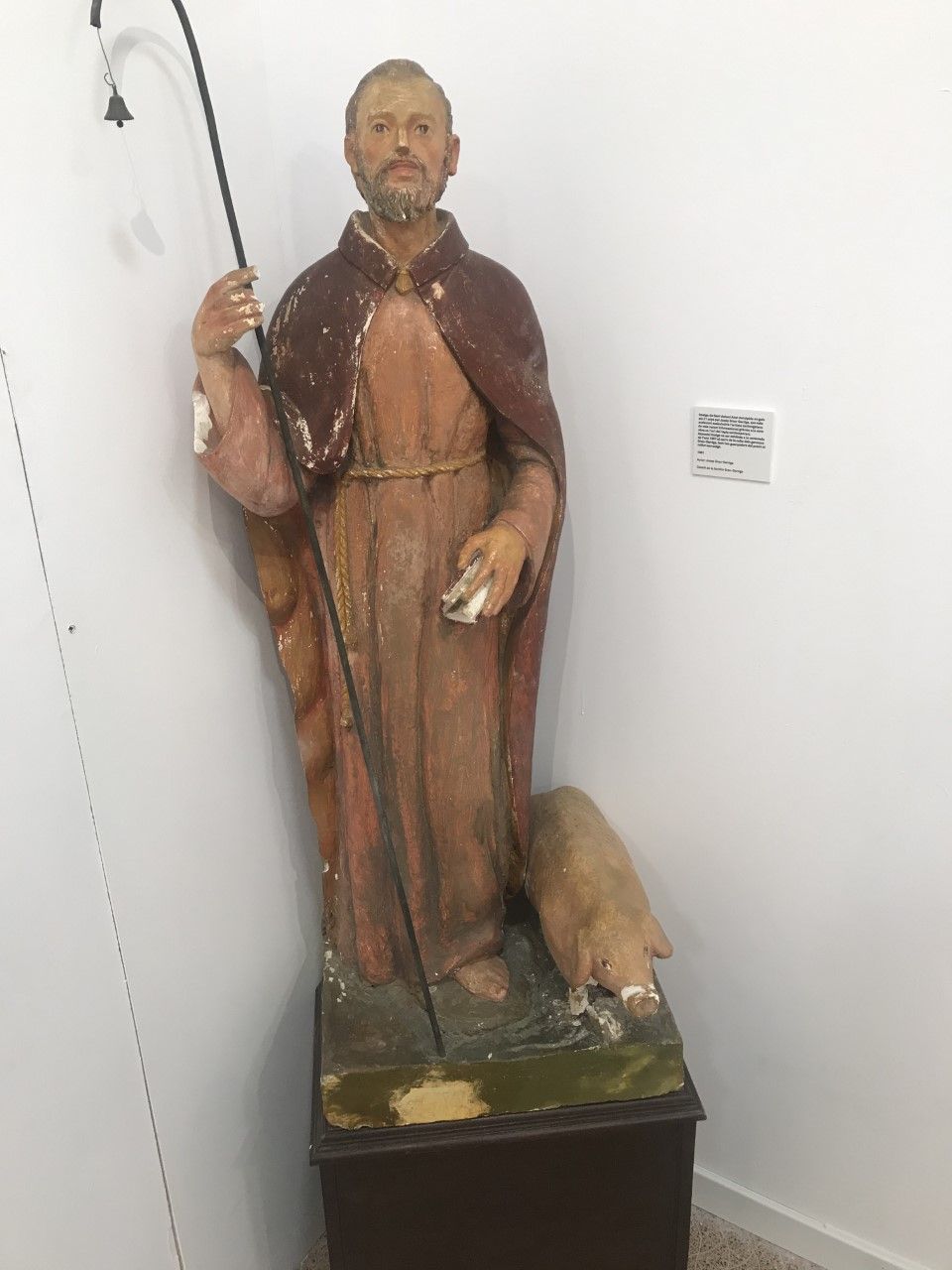Una figura de Sant Antoni, present a l'exposició. FOTO: Cedida