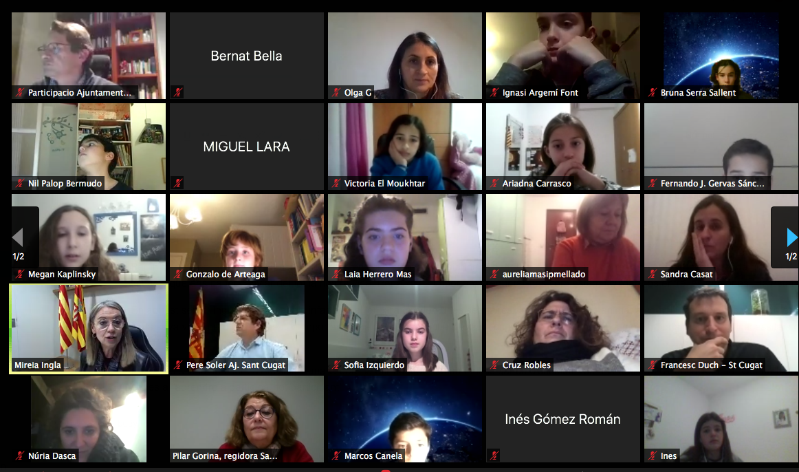 Constitució telemàtica del Consell d'Infants de Sant Cugat.