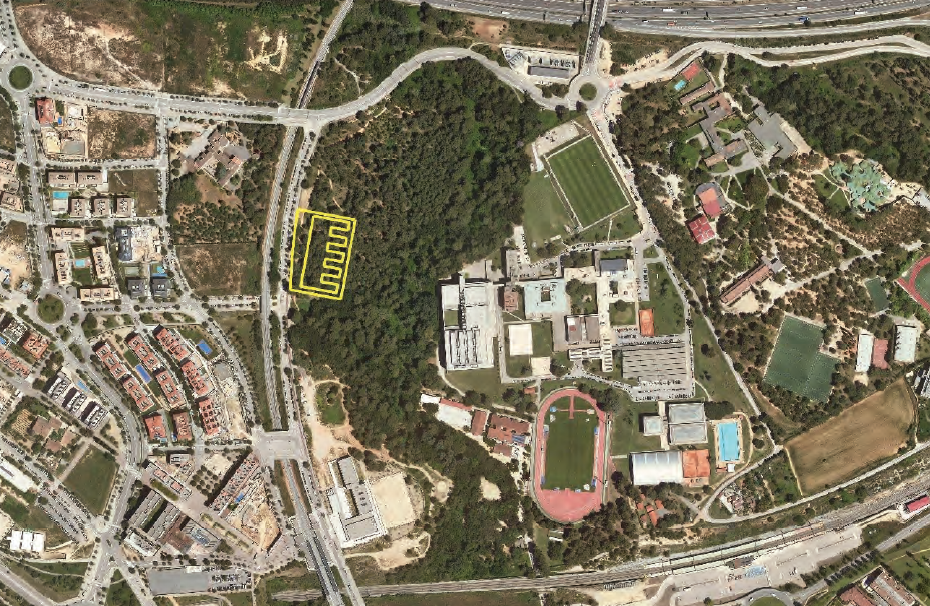 La ubicació on es construirà l'edifici definitiu de La Mirada FOTO: Ajuntament