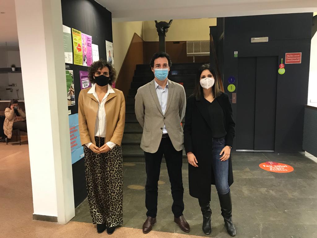 D'esquerra a dreta: Dolors Montserrat, Álvaro Benejam i Lorena Roldán, del PP. FOTO: Ferran Mitjà