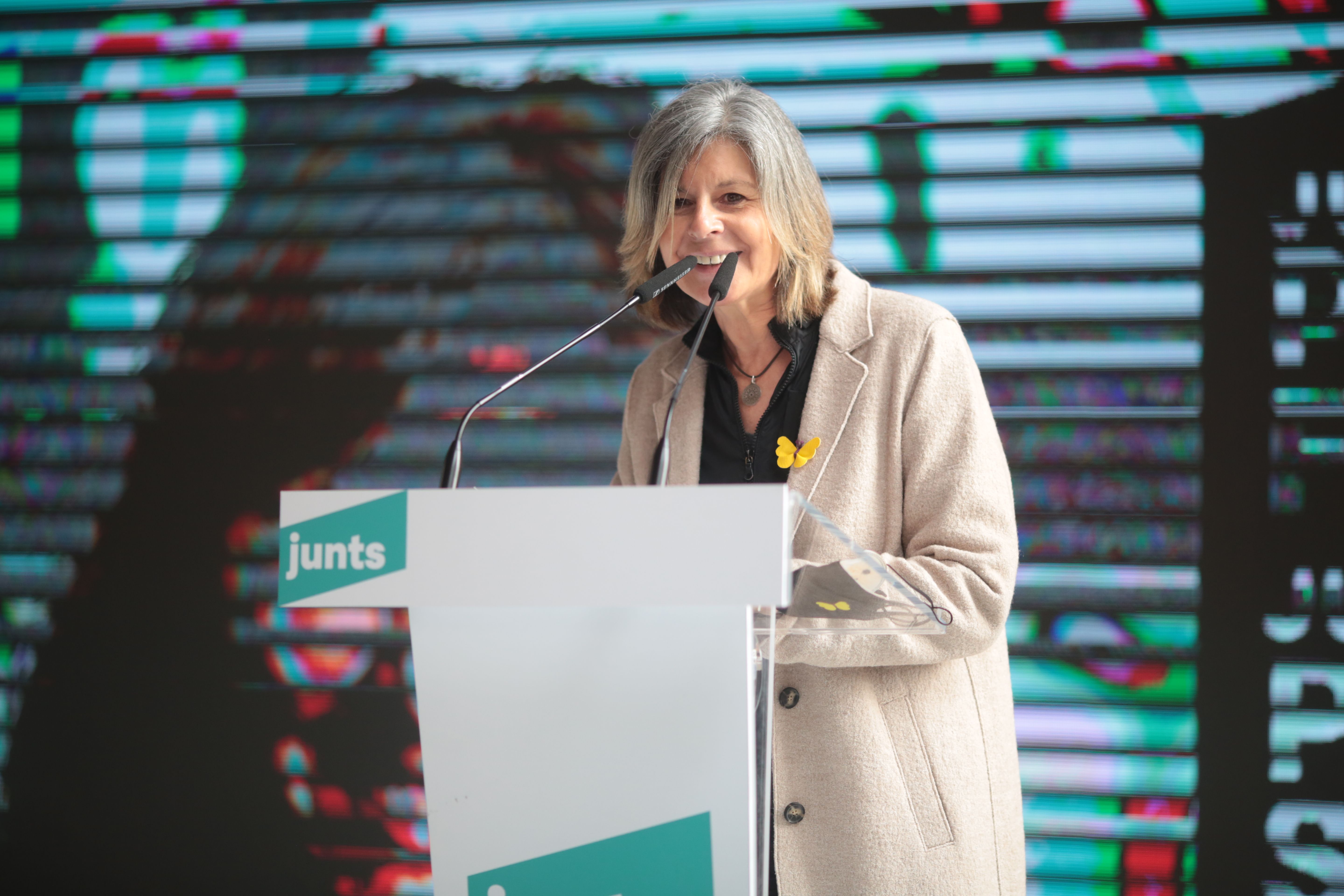 L'exalcaldessa Carmela Fortuny, en l'acte de Junts per Catalunya. FOTO: Artur Ribera