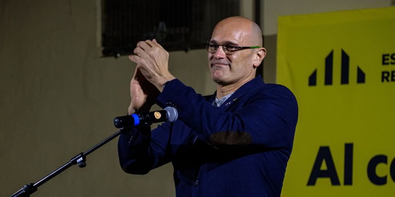 Raül Romeva en l'acte d'ERC a Sant Cugat. FOTO: Ale Gómez