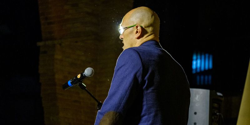 Raül Romeva en l'acte d'ERC a Sant Cugat. FOTO: Ale Gómez