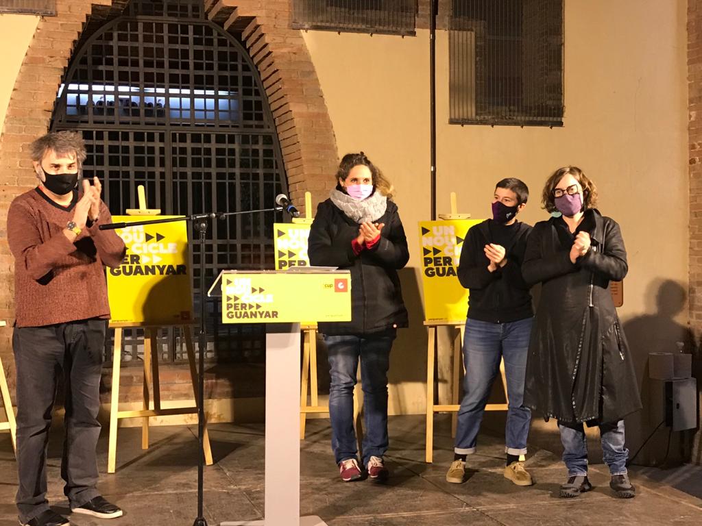 Acte de campanya de la CUP a Sant Cugat. FOTO: Ferran Mitjà