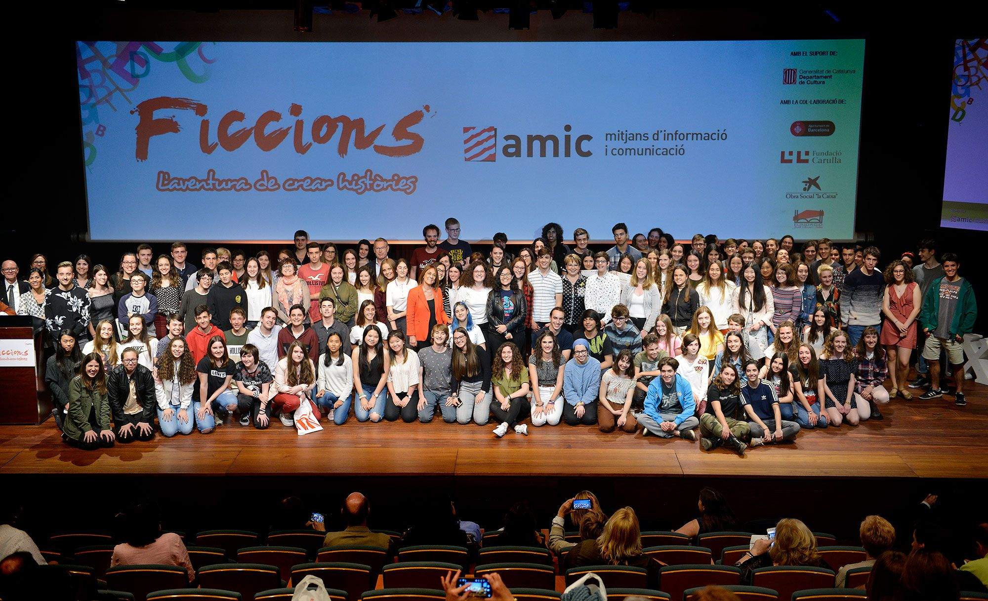Lliurament de premis de l'11a edició del concurs Ficcions. FOTO: AMIC