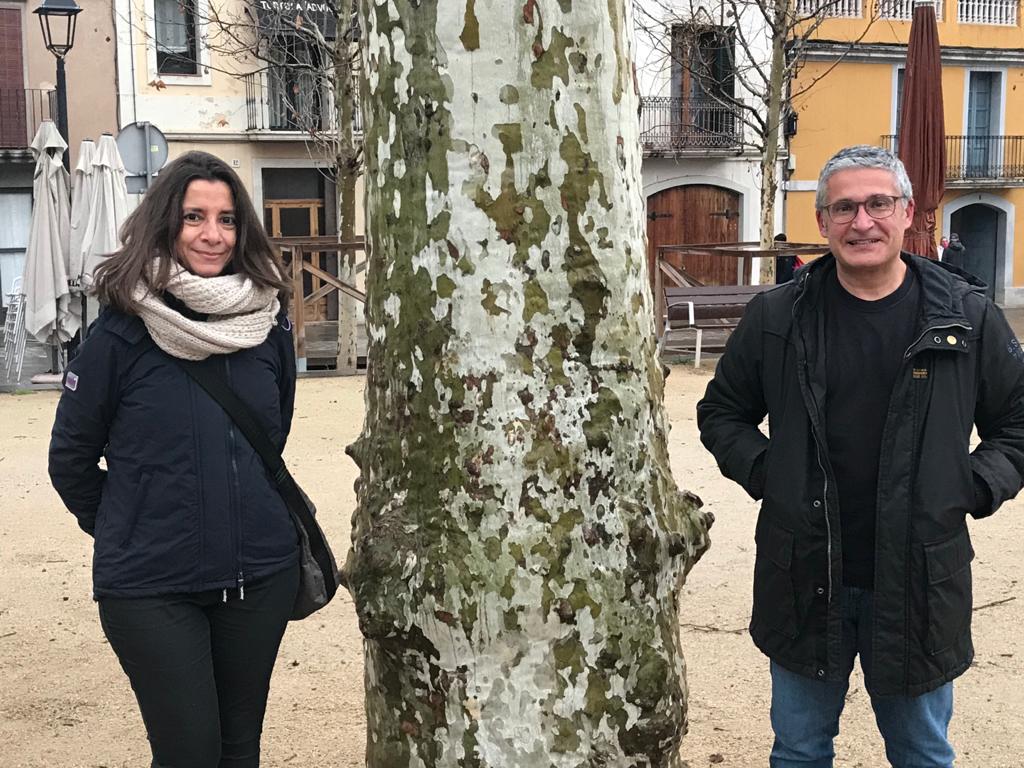 Anna Fabre (secretària) i Ferran Ballester (president), membres de la nova junta dels Geganters de Sant Cugat. FOTO: Ferran Mitjà
