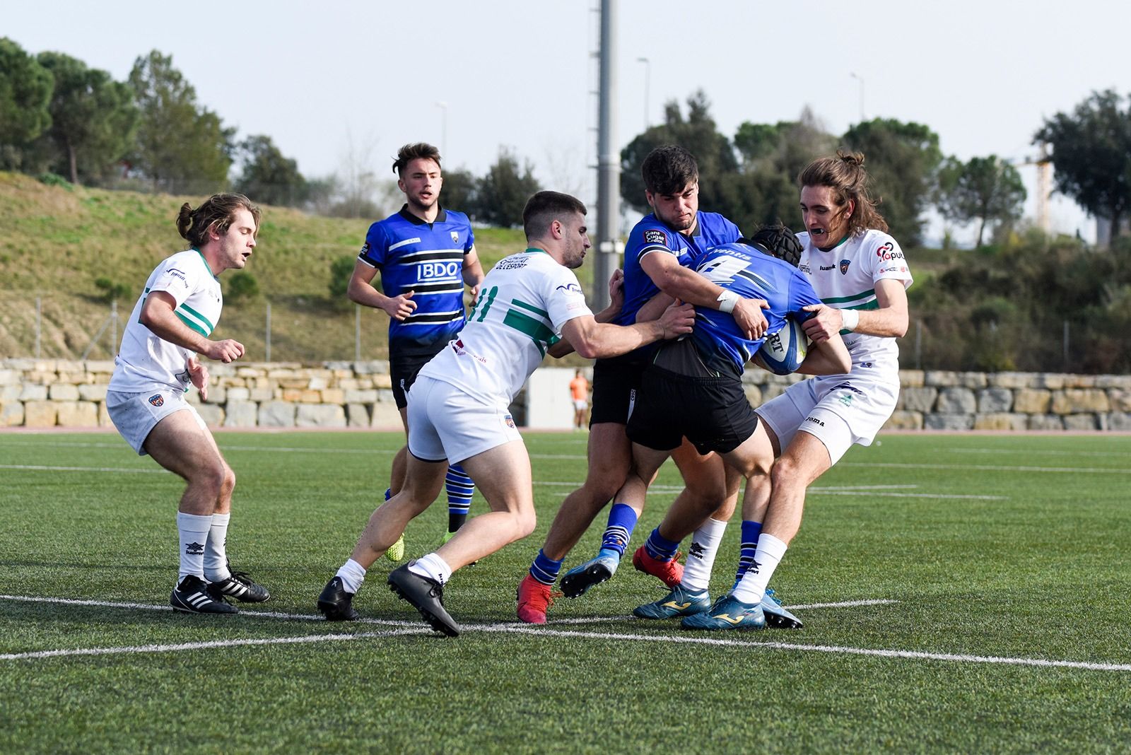 Nil Oteros del CR Sant Cugat en la victòria sobre el RC València per 24 a 15. FOTO: Bernat Millet.