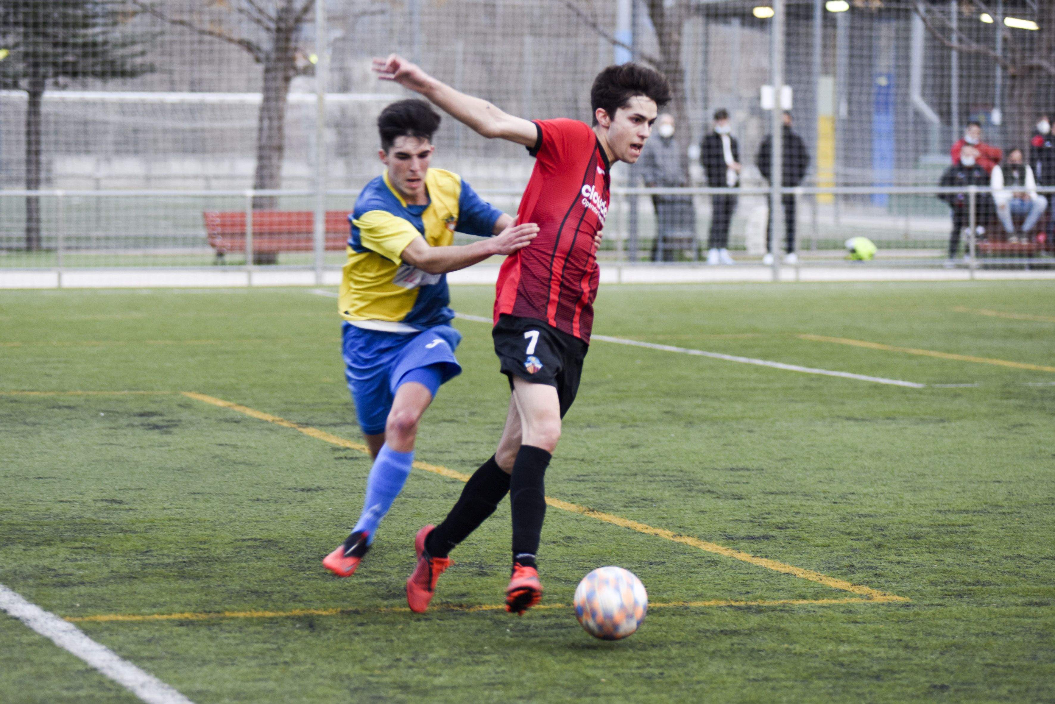 Marc Rodríguez, del Sant Cugat FC, ha estat molt creatiu davant el CF Sabadell Nord. FOTO: Bernat Millet