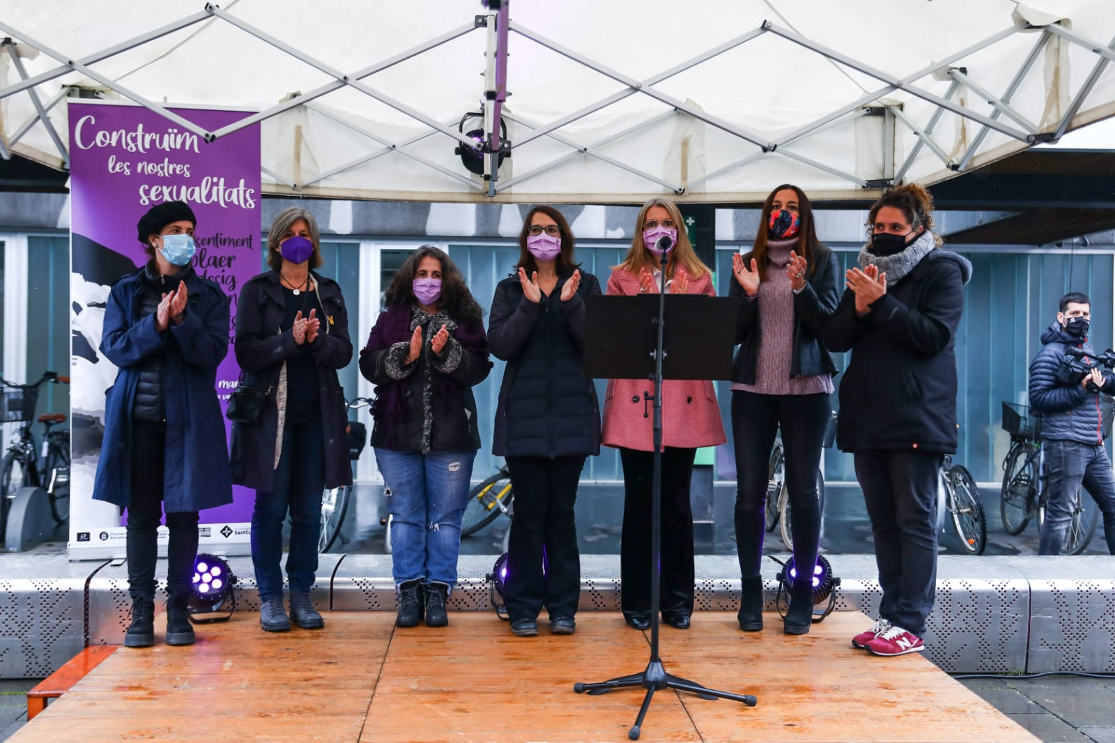Acte institucional pel Dia Internacional de la Dona amb les regidores del consitori FOTO: Lali Puig