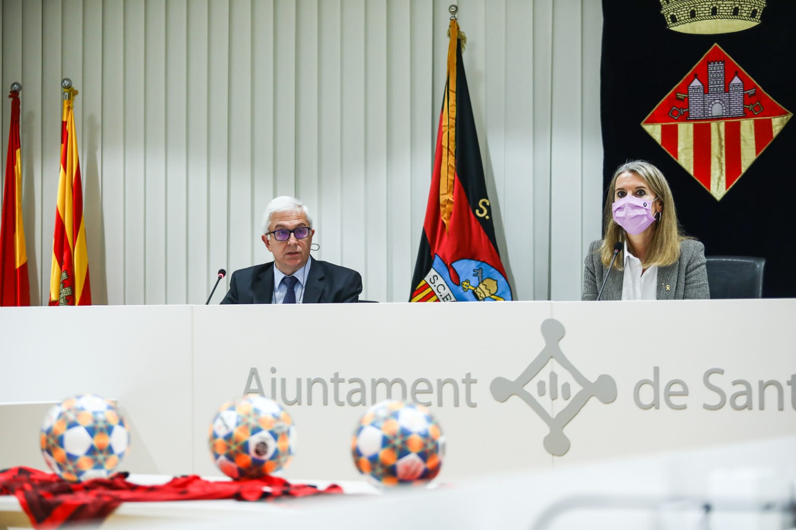 Commemoració dels 50 anys del primer equip femení del Sant Cugat FC. FOTO: Ajuntament
