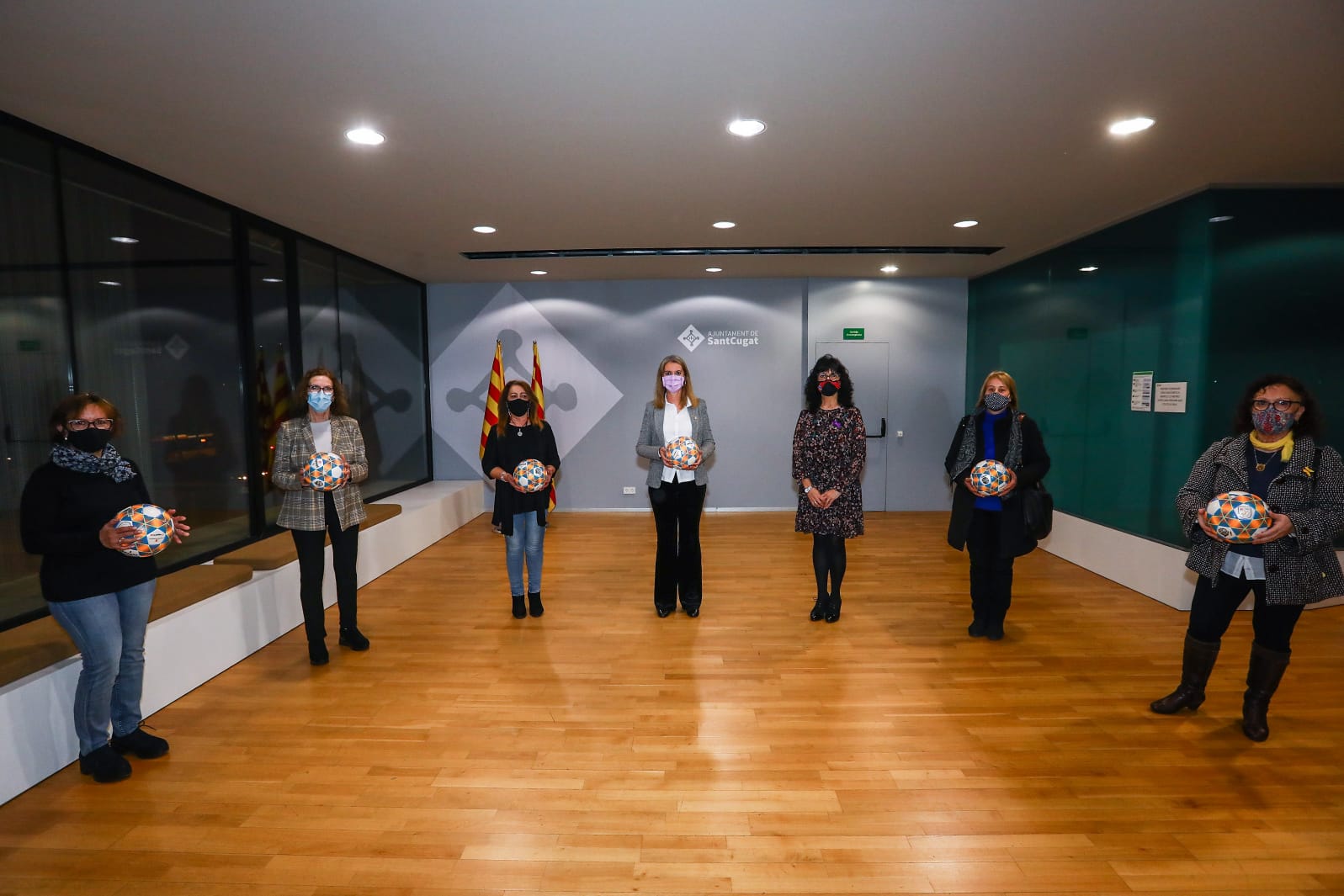 Commemoració dels 50 anys del primer equip femení del Sant Cugat FC. FOTO: Ajuntament