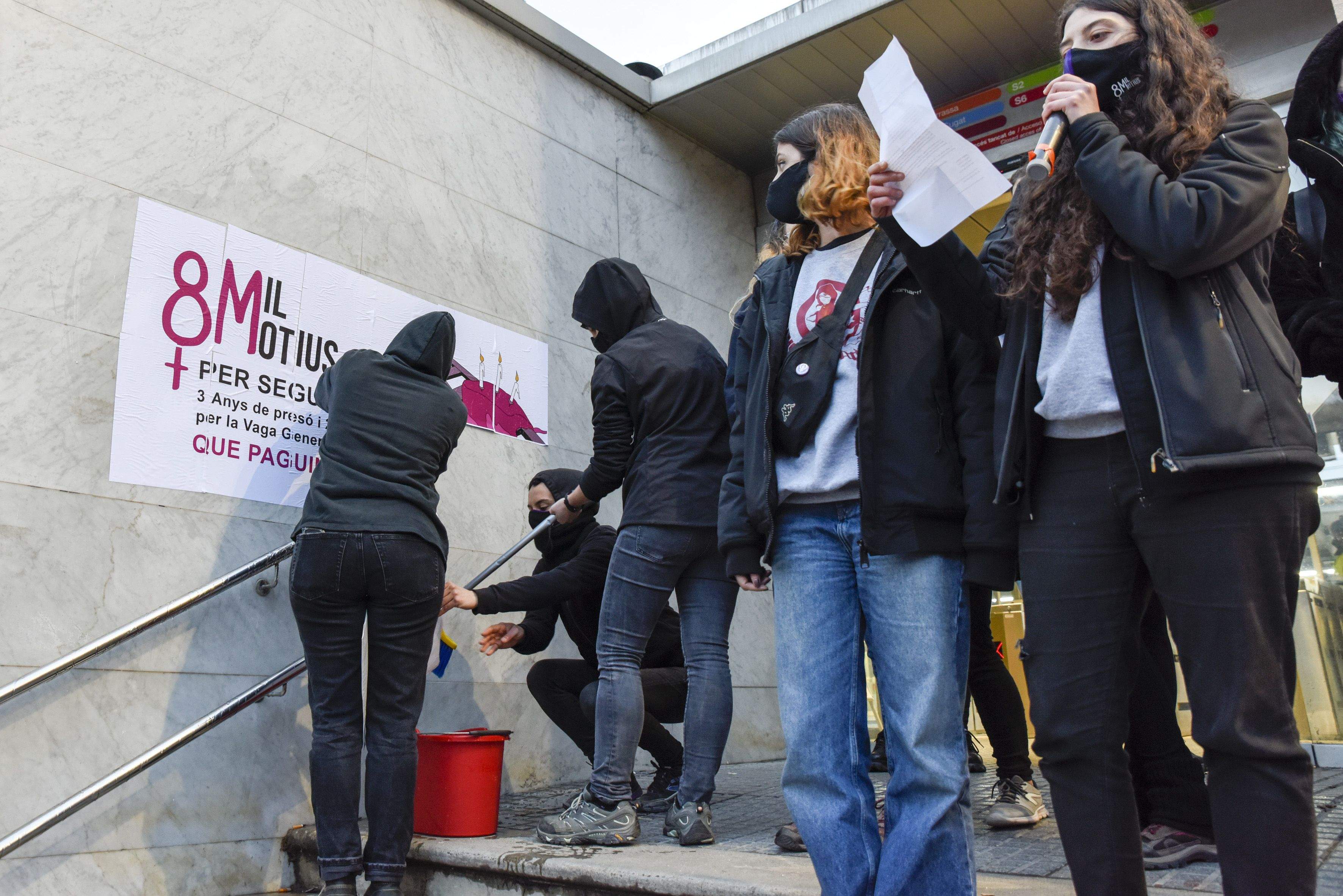 Manifestació 8M. Foto: Bernat Millet.