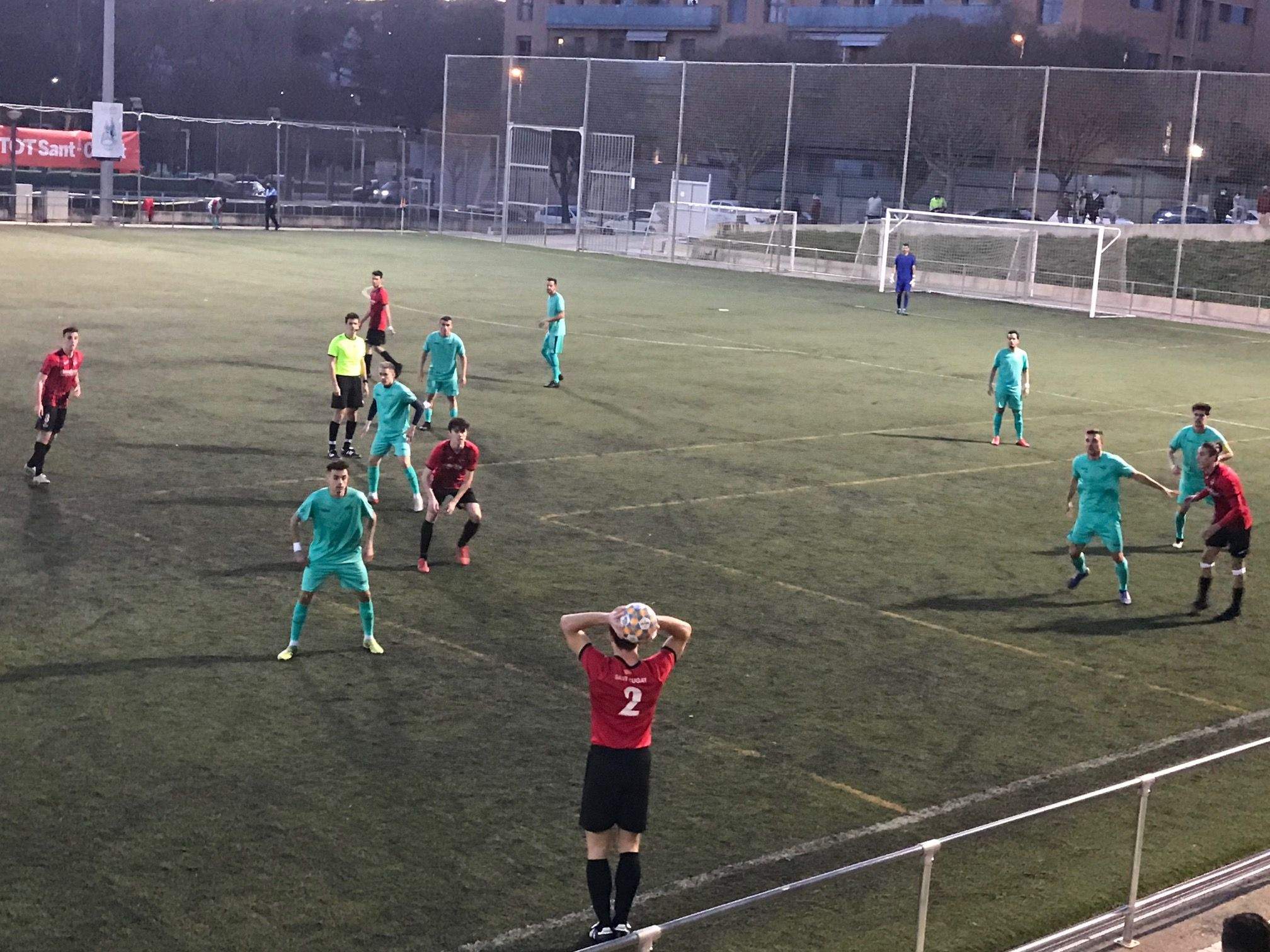 El Sant Cugat FC perd un partit clau a falta d'una jornada per finalitzar la 1a Catalana. FOTO: Nielo Ballart