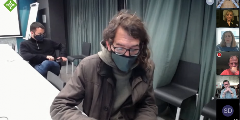 El senyor Castanyer i el senyor Gibert en l'Audiència Pública