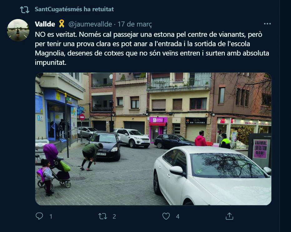 Un missatge a xarxes contra l'incivisme