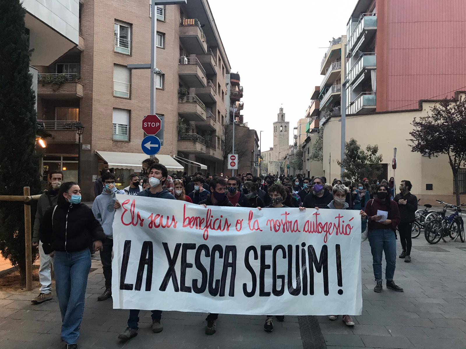Manifestació de La Xesca a Sant Cugat. FOTO: Ferran Mitjà