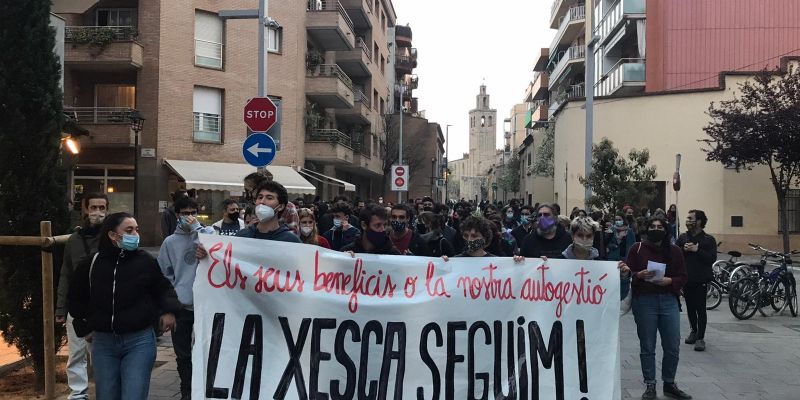 Manifestació de La Xesca a Sant Cugat. FOTO: Ferran Mitjà