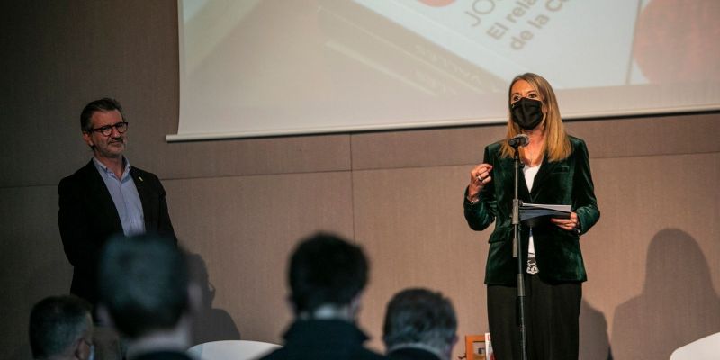 L'alcaldessa de Sant Cugat, Mireia Ingla, en la presentació de 'Confinats'. FOTO: Cedida