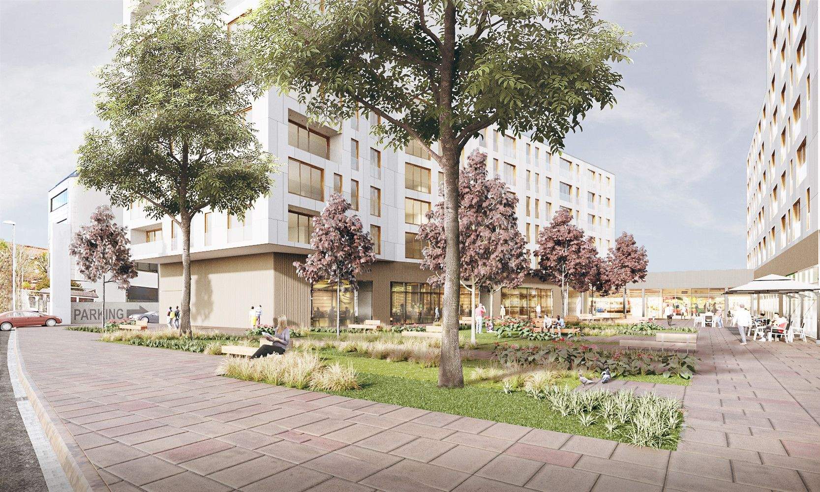 Una renderització de Ragull Centre, que se situarà en un solar a la rambla del Torrent d'en Xandri. FOTO: Cedida