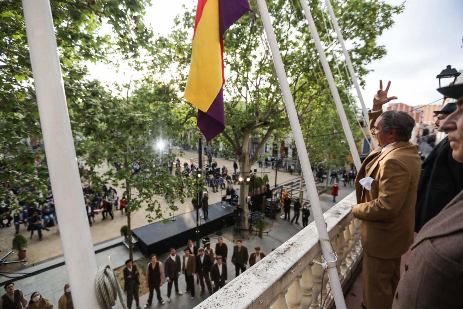 Acte d'homenatge a la República i a l'alcalde Roc Codó a Sant Cugat. FOTO: Lali Puig