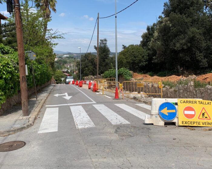 Les obres al passeig del Nard van començar al març FOTO: EMD Valldoreix